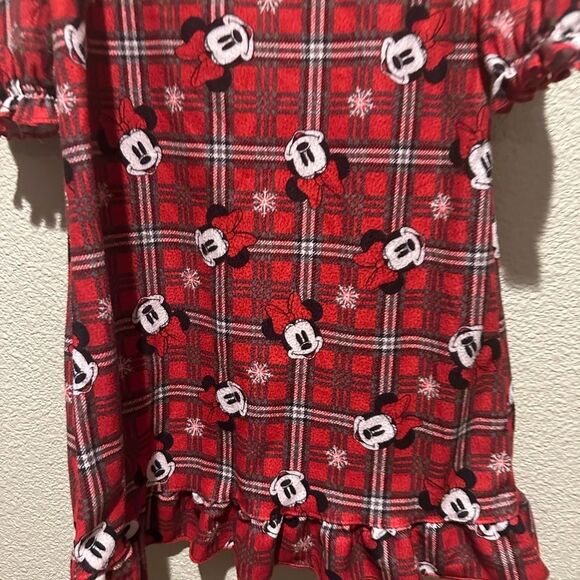 NWOT Disney Minnie Mouse Long  Christmas Nightgown Girl PJS Size 3T - Picture 8 of 10